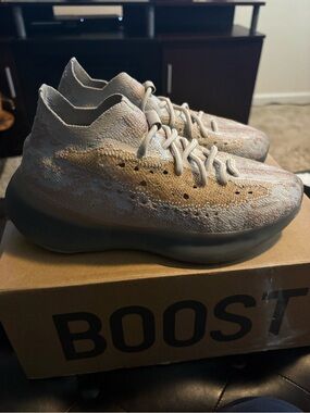 Neutral Beige Knit Men's Sneaker with Supportive Sole